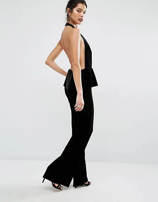 Bec & Bridge Midnight Velvet Jumpsuit Black Size 8 - Image 2