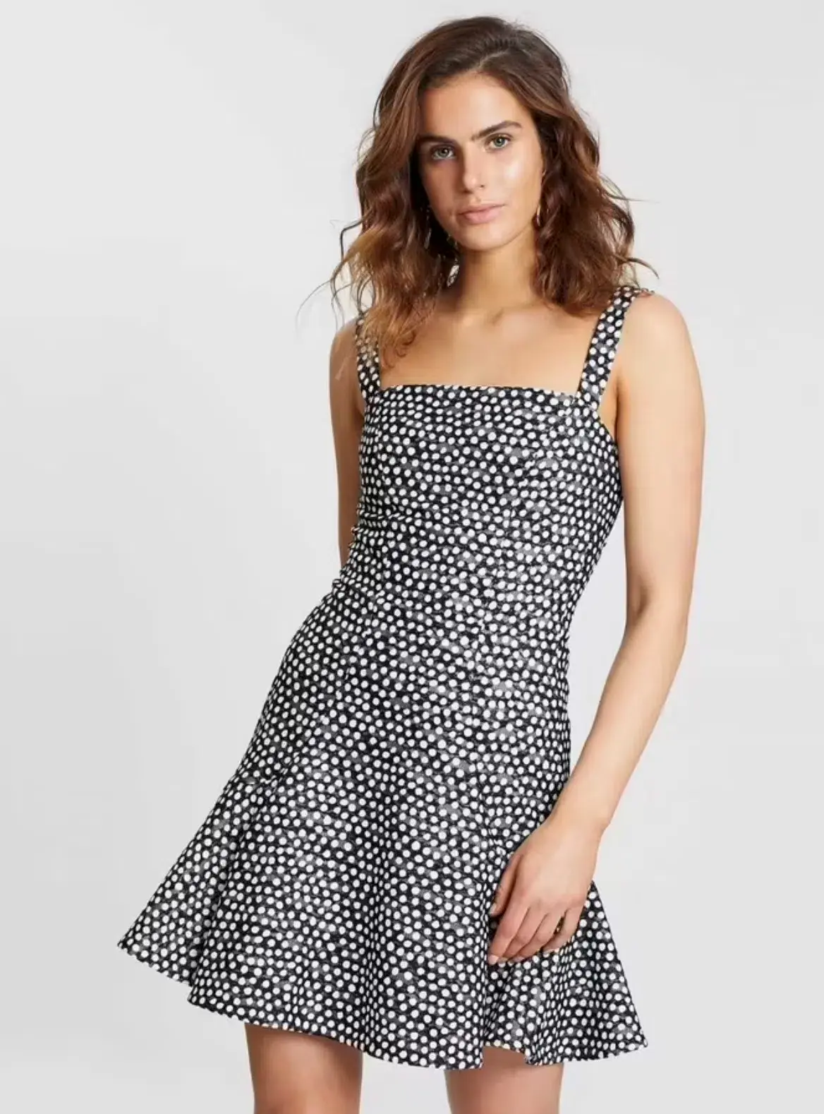By Johnny Spotty Dotty Hem Mini Dress Print Size 10 - Image 2