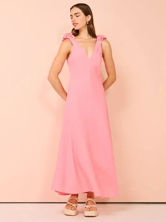 Kinney Paloma Dress In Coral Size L/Au 12  - Image 3