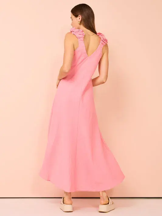 Kinney Paloma Dress In Coral Size L/Au 12  - Image 4