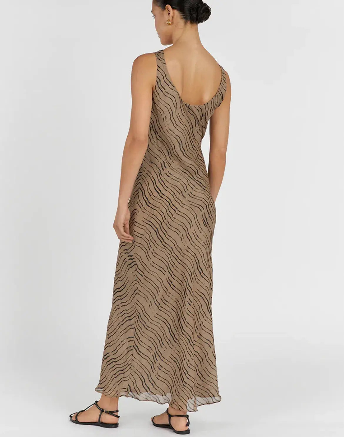 DISSH Clair Choc Cowl Neck Dress Print Size 12 - Image 2