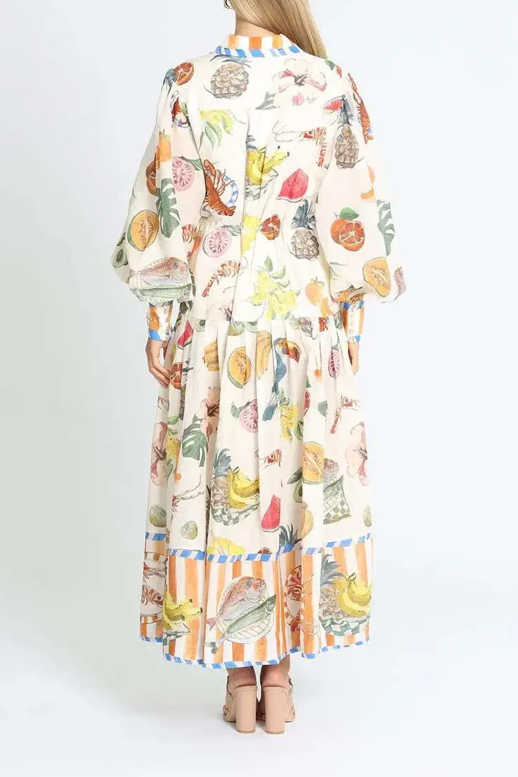 Alemais Theo Shirt Dress Multi Print Size 10 - Image 3