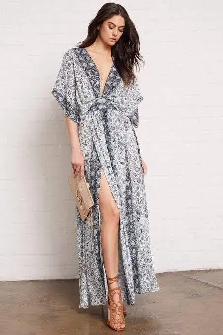 Sheike Bijar Maxi Dress Print Size 16 - Image 3
