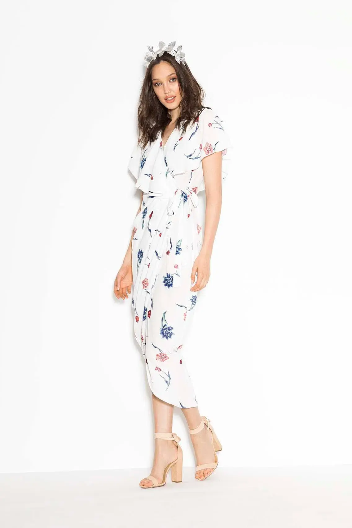 Sheike Delilah Midi Dress Floral Size 16 - Image 1