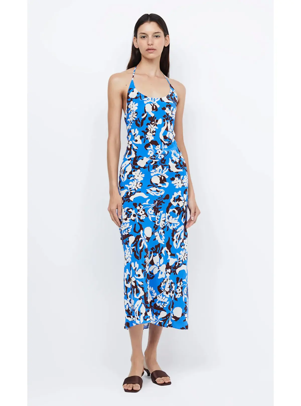 Bec & Bridge Clarisse Halter Maxi Dress in Blue Lagoon Size AU 6  - Image 1