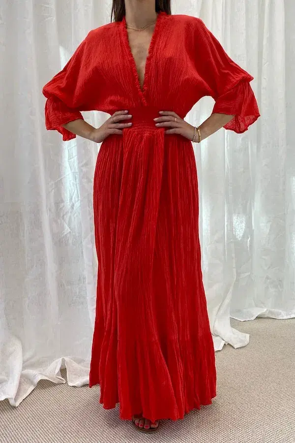  D'Artemide Eleni Dress Red O/S  - Image 1