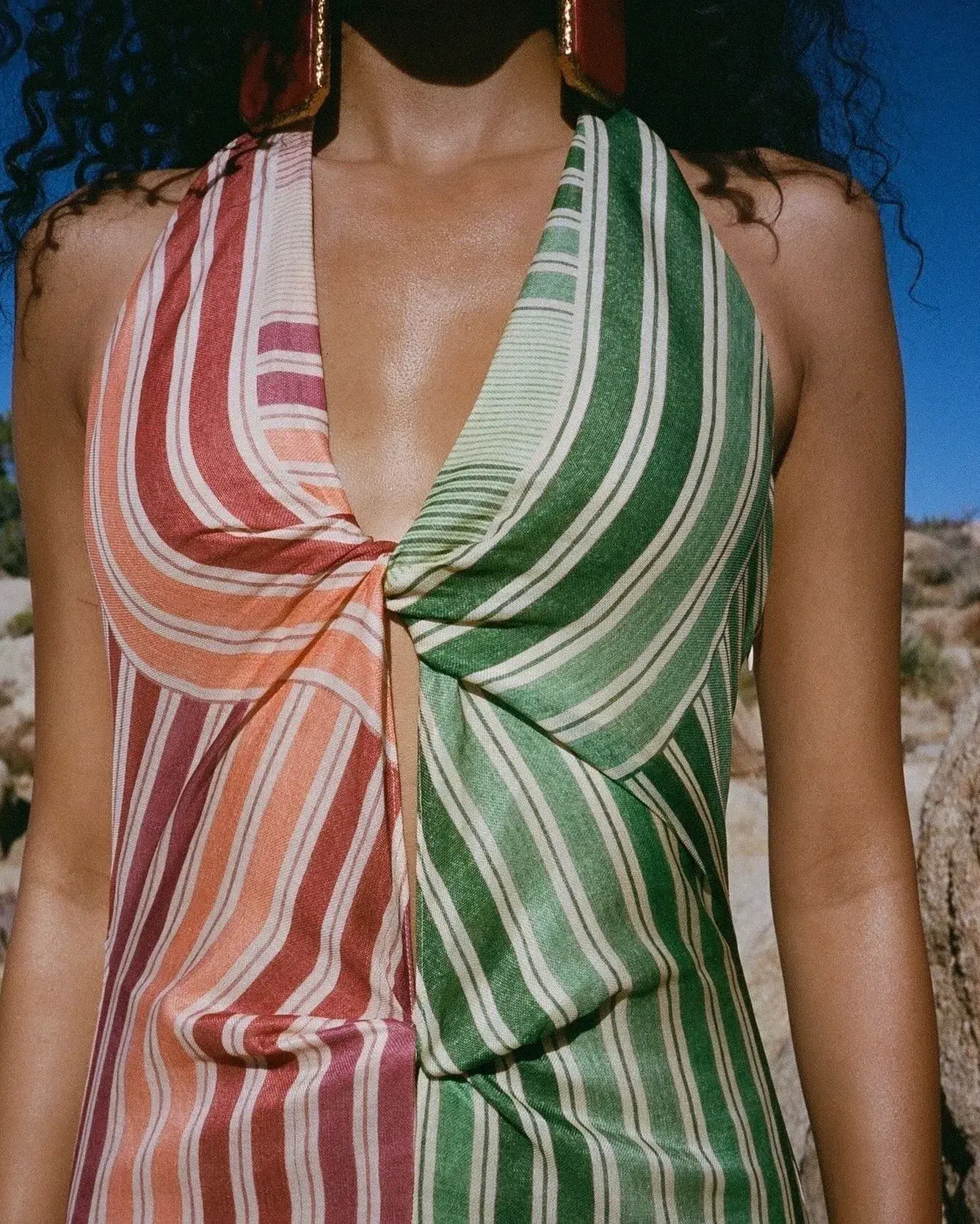 Sir the Label Marisol Twist Midi Dress Multi Print Size 8 - Image 5