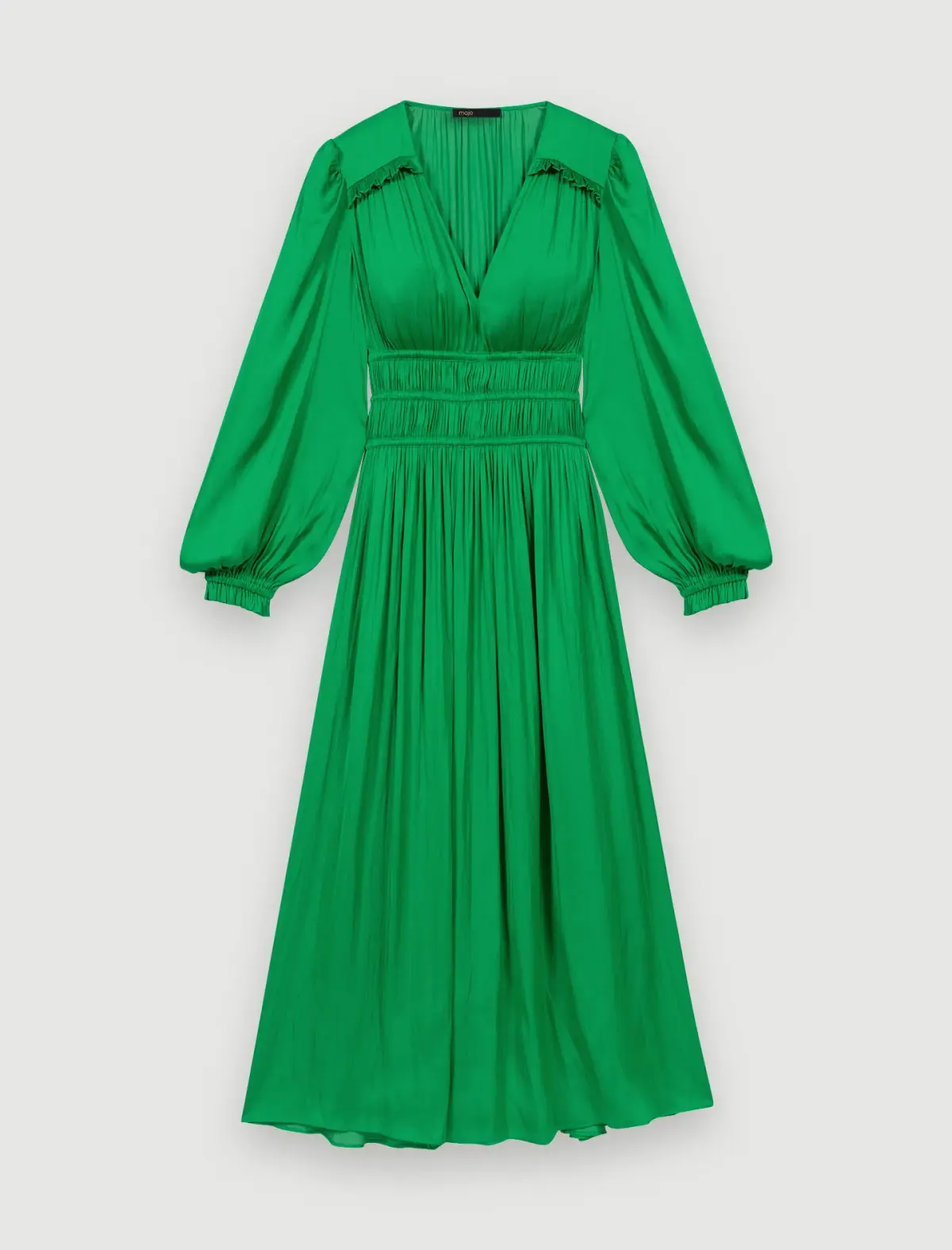 Maje Riannette Dress Midi Green Size 34 / AU 6 - Image 4