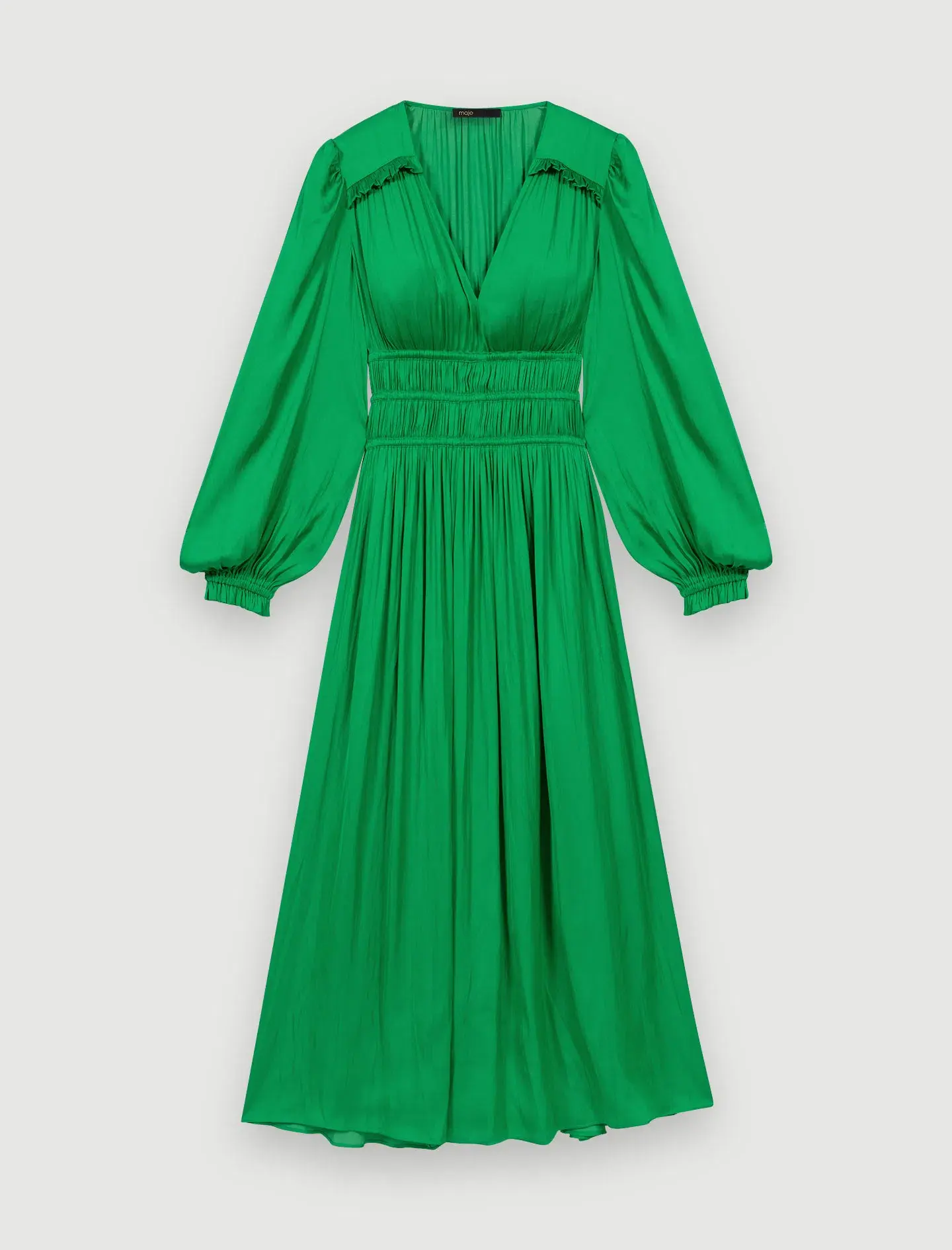 Maje Riannette Dress Midi Green Size 34 / AU 6 - Image 4