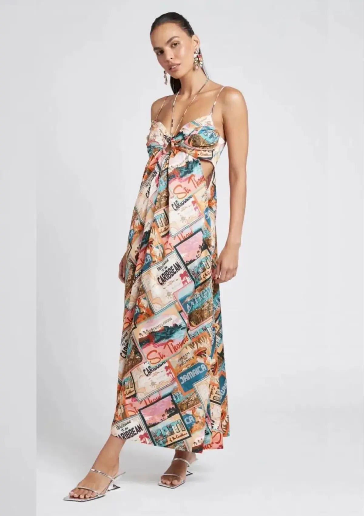 Sheike Caribbean Queen Dress Print Size 8 - Image 1