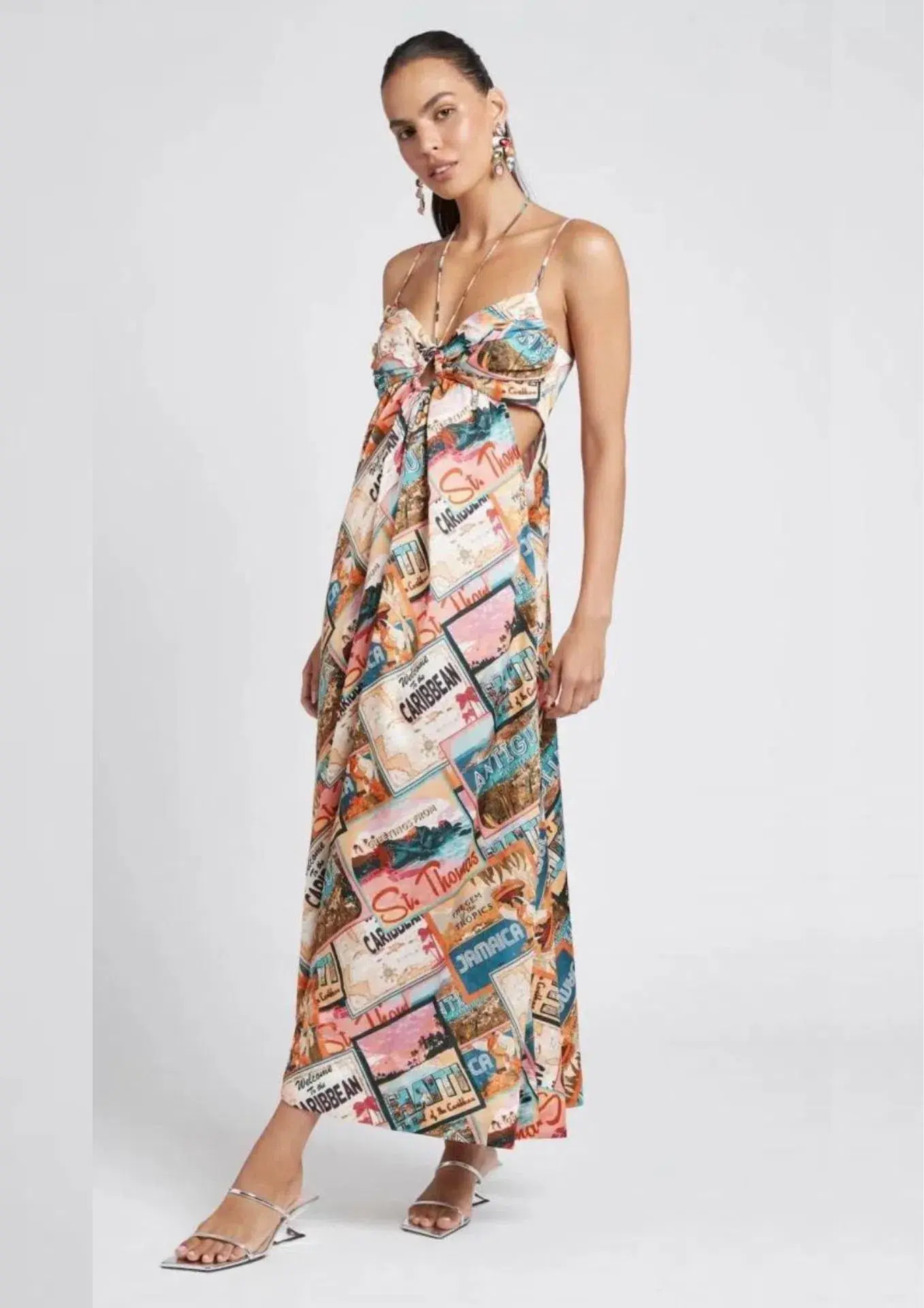 Sheike Caribbean Queen Dress Print Size 8 - Image 1