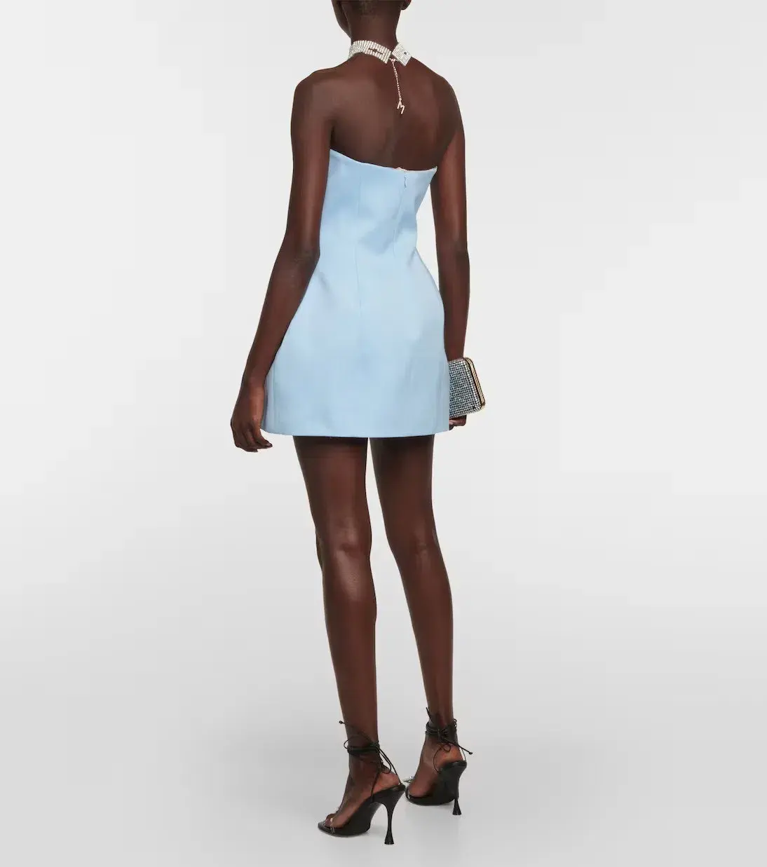 Magda Butrym Appliqué Cutout Wool Minidress Blue Size 8  - Image 2