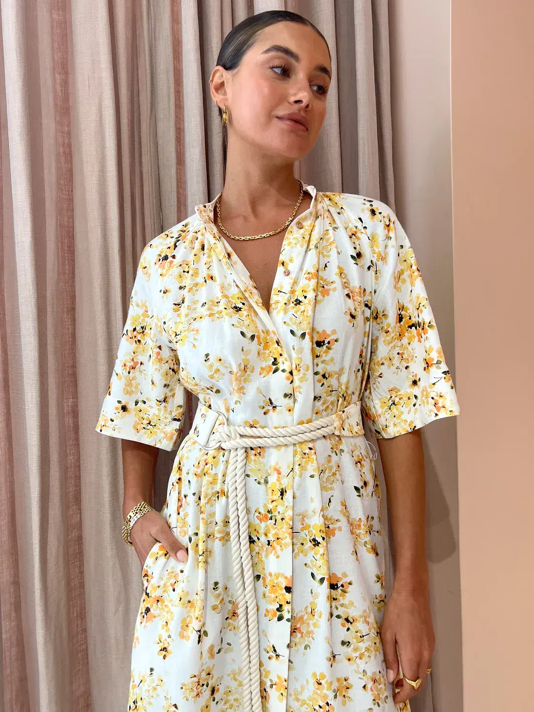 Significant Other Maia Midi Dress Floral Size 10 - Image 5