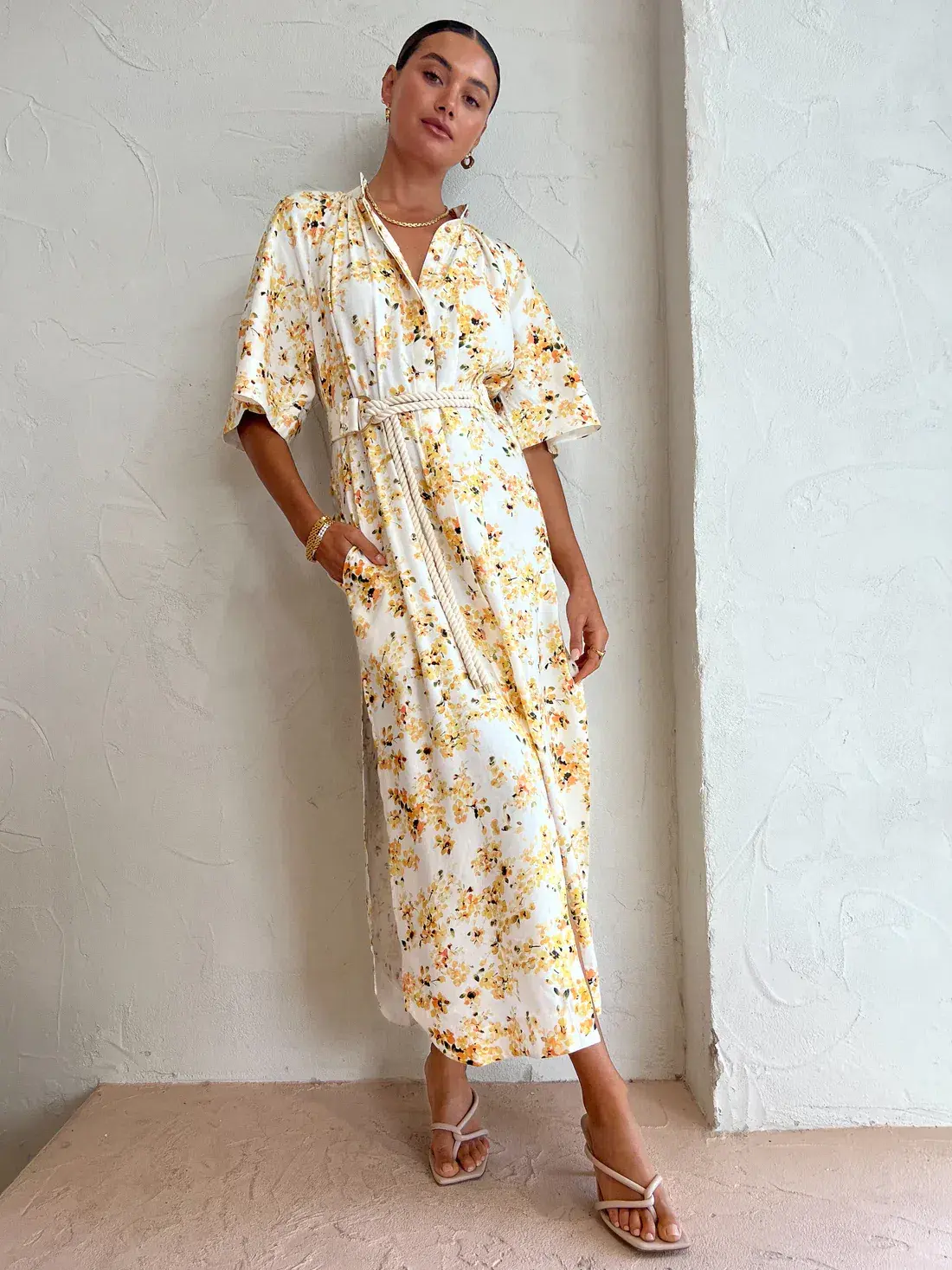 Significant Other Maia Midi Dress Floral Size 10 - Image 2