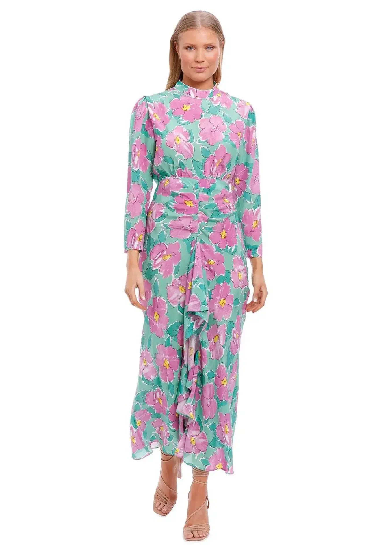 Rixo London Cherie High Neck Maxi Dress Floral Size 14 - Image 1