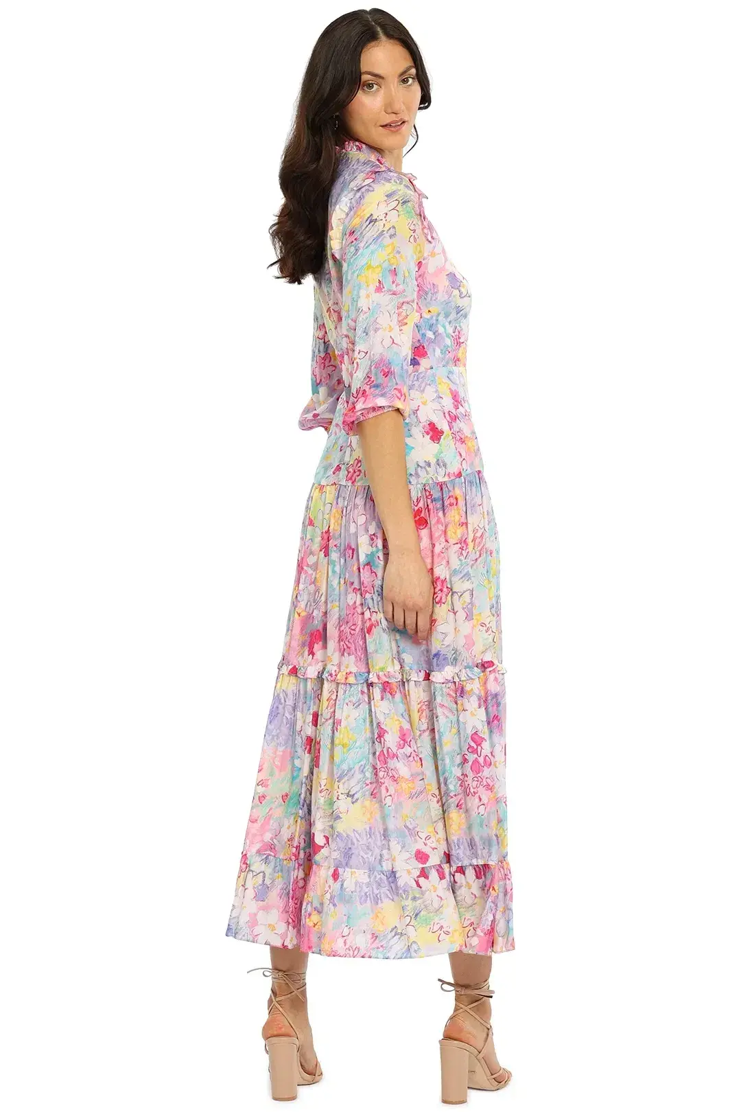 Rixo London Monet Midi Dress in Floral Size 8 for rent on The Volte - main image