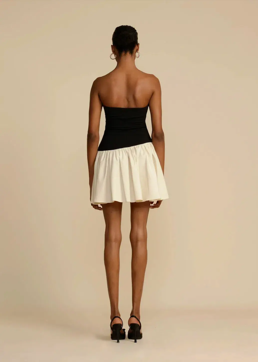 Arcina Ori Celine Mini Dress Black/Cream Size AU 8 - Image 5