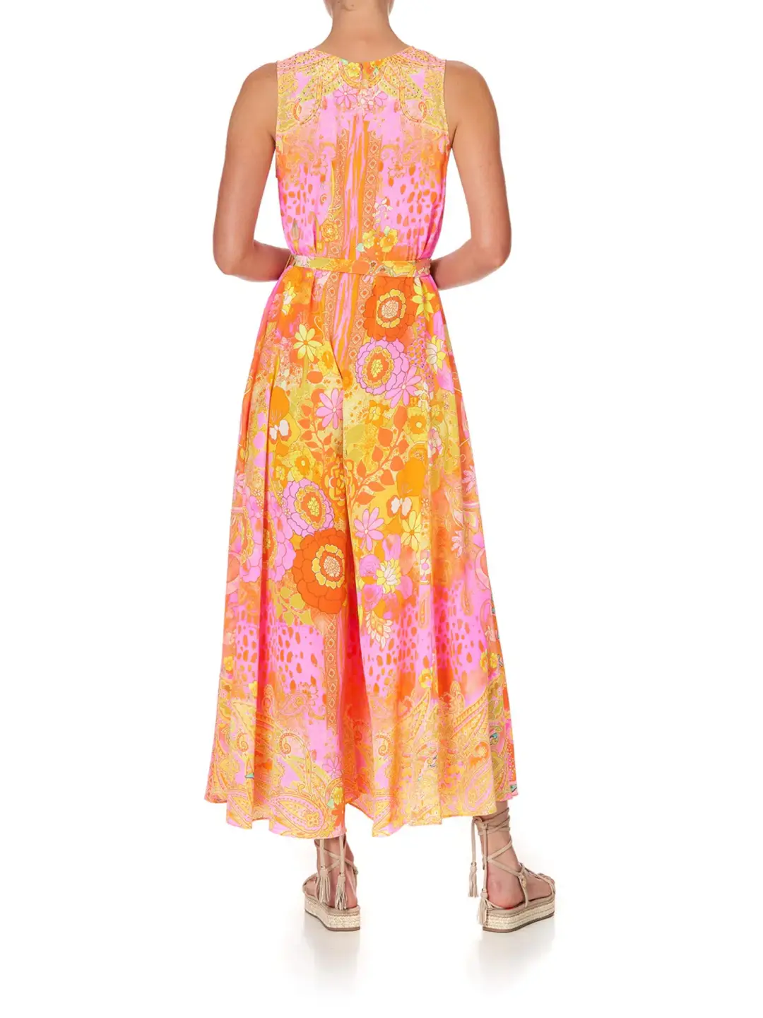 Camilla Hair Hair Hair Flared Jumpsuit Print Size AU 12 for rent on The Volte - main image