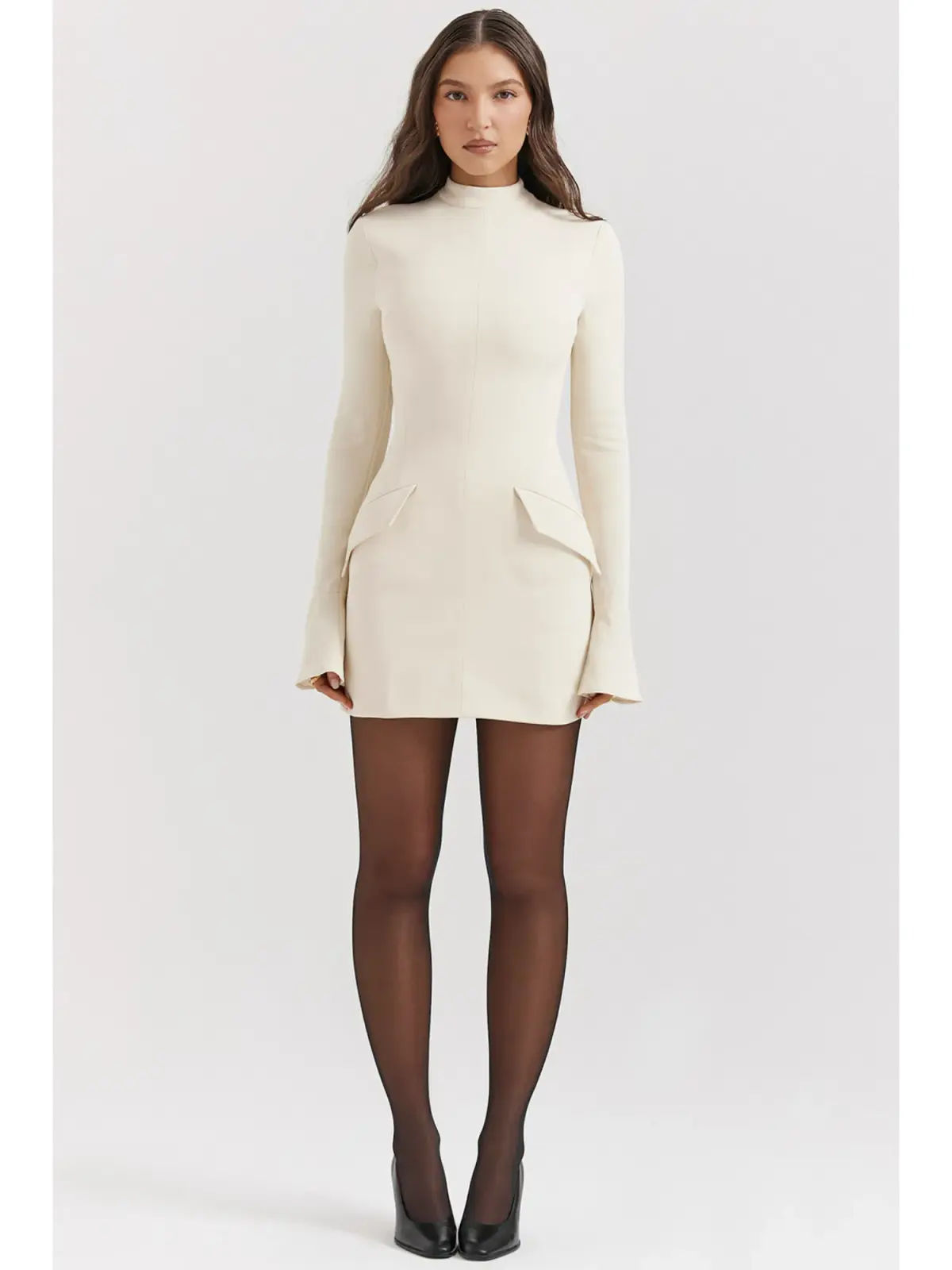 House Of CB Mahalia Vintage Mini Dress Cream Size L / AU 12 - Image 2
