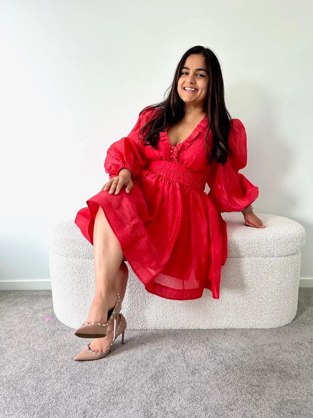 Zimmermann Prima Mini Dress in Red Size 3 / AU 14 - Image 3
