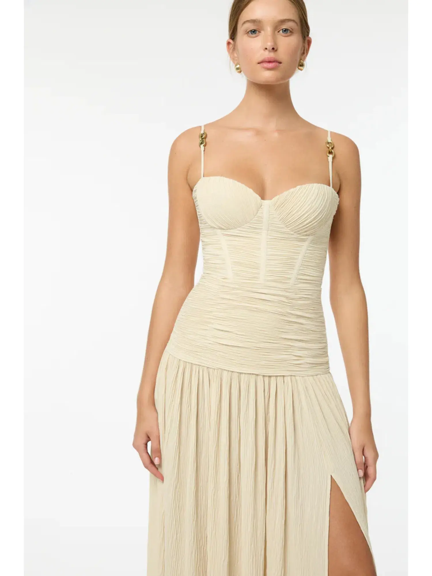 Manning Cartell Double Time Pleat Dress Nougat Size AU 10 - Image 3