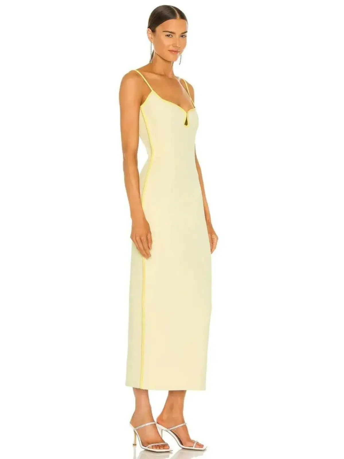 Paris Georgia Marlo Midi Dress Yellow Size S/ AU 8 - Image 2