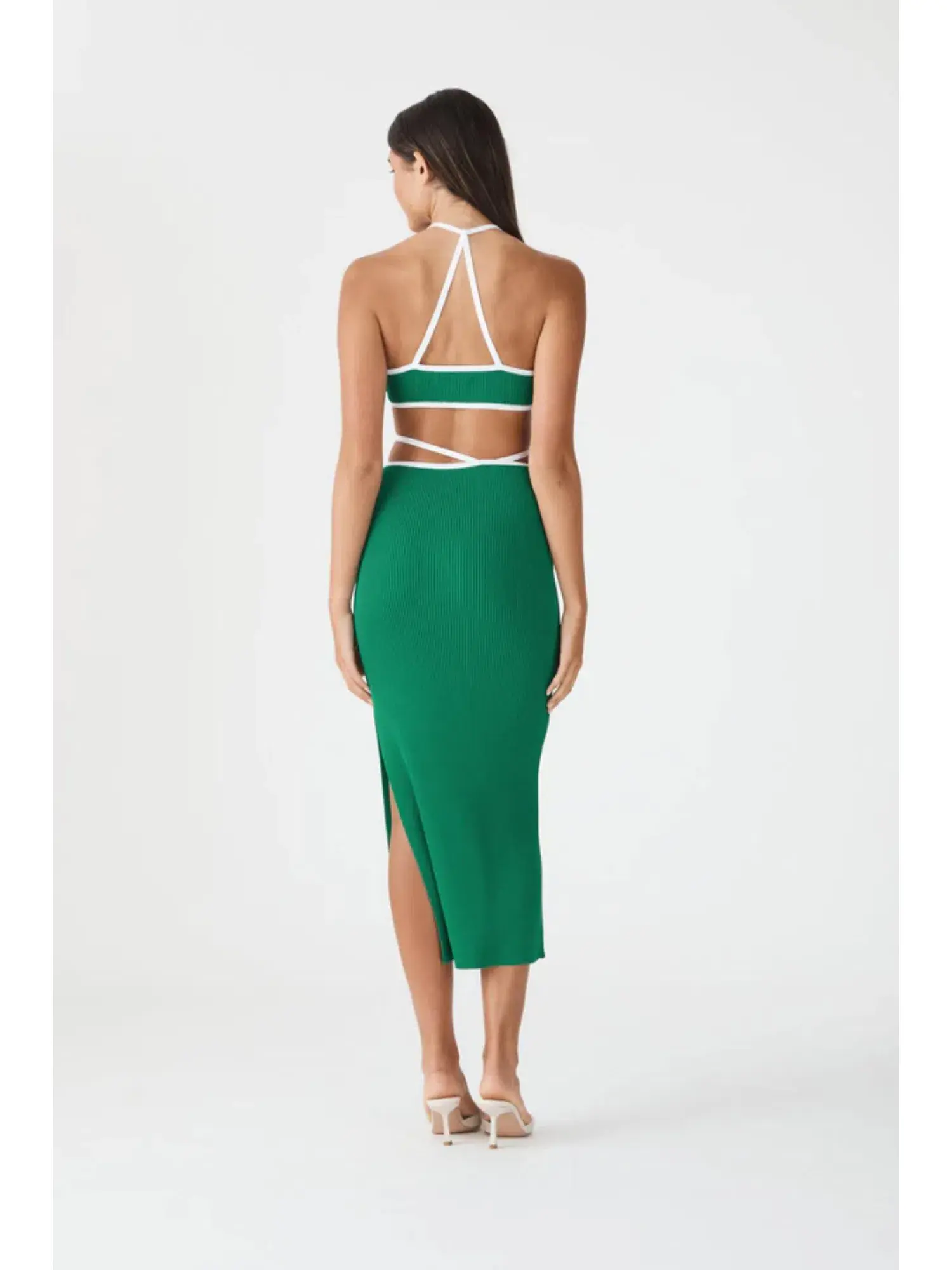 San Slone Gabby Midi Dress Green Size XS / AU 6  - Image 4