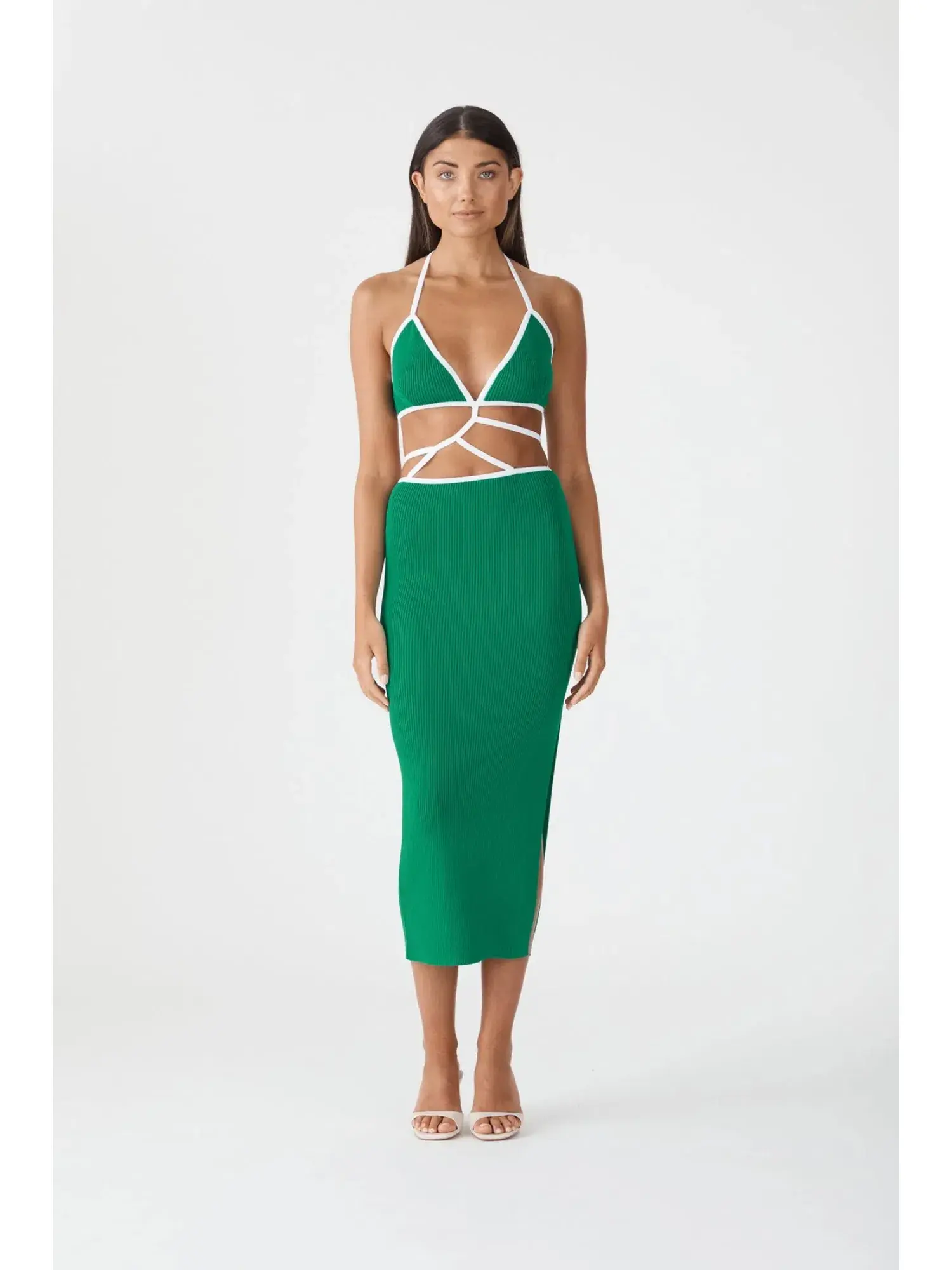 San Slone Gabby Midi Dress Green Size XS / AU 6  - Image 1
