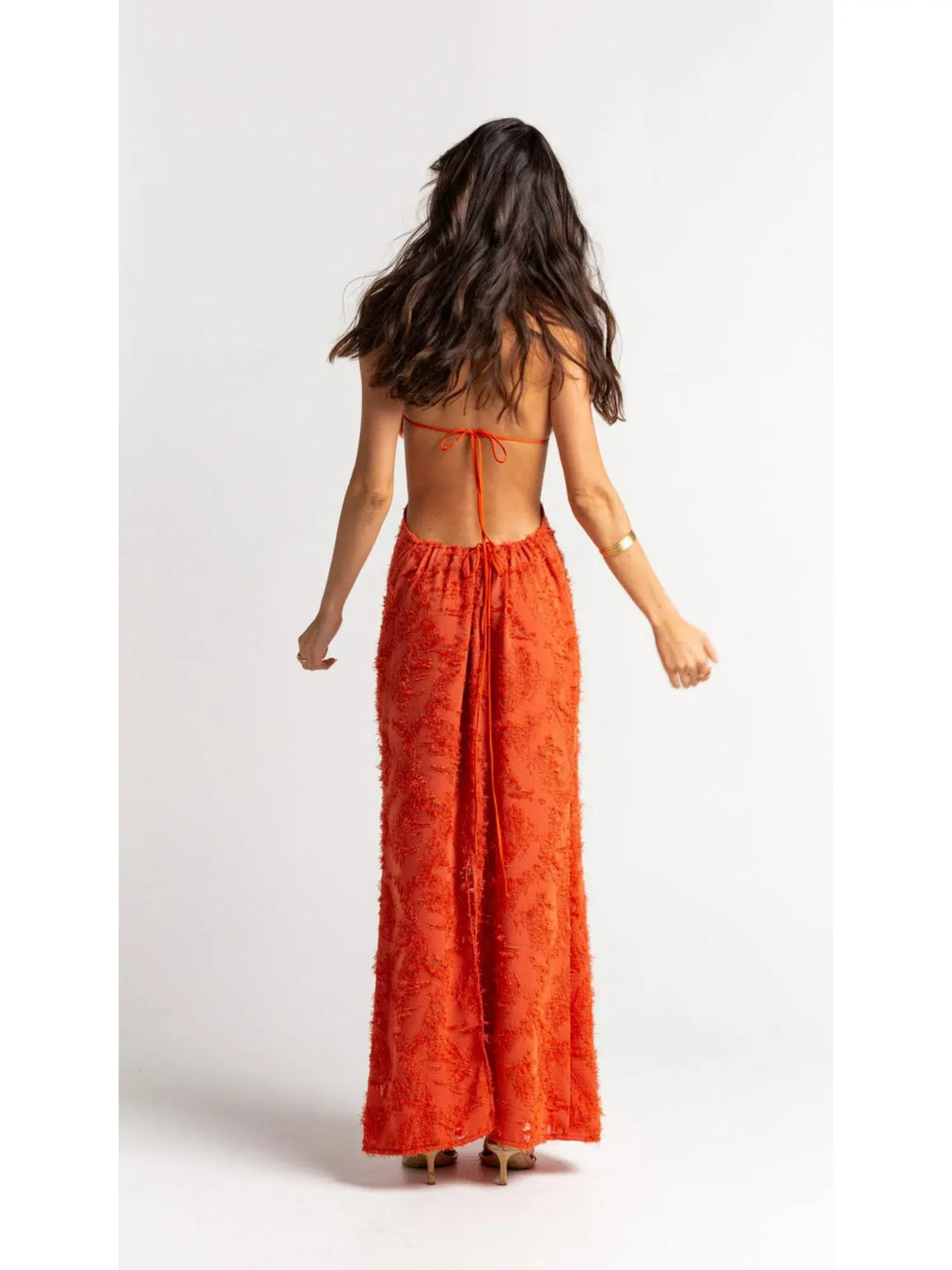 Arcina Ori Kara Dress Burnt Orange Size Small / AU 8 - Image 3