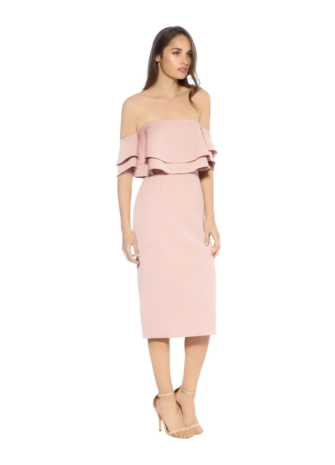 Keepsake Two Fold Dress Dusty Pink Size 10 - Image 2