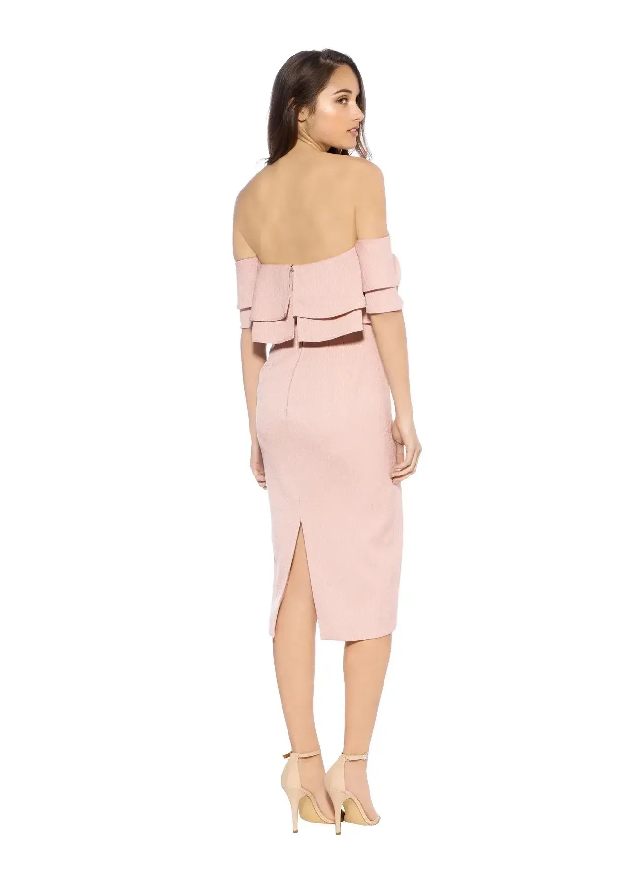 Keepsake Two Fold Dress Dusty Pink Size 10 - Image 3