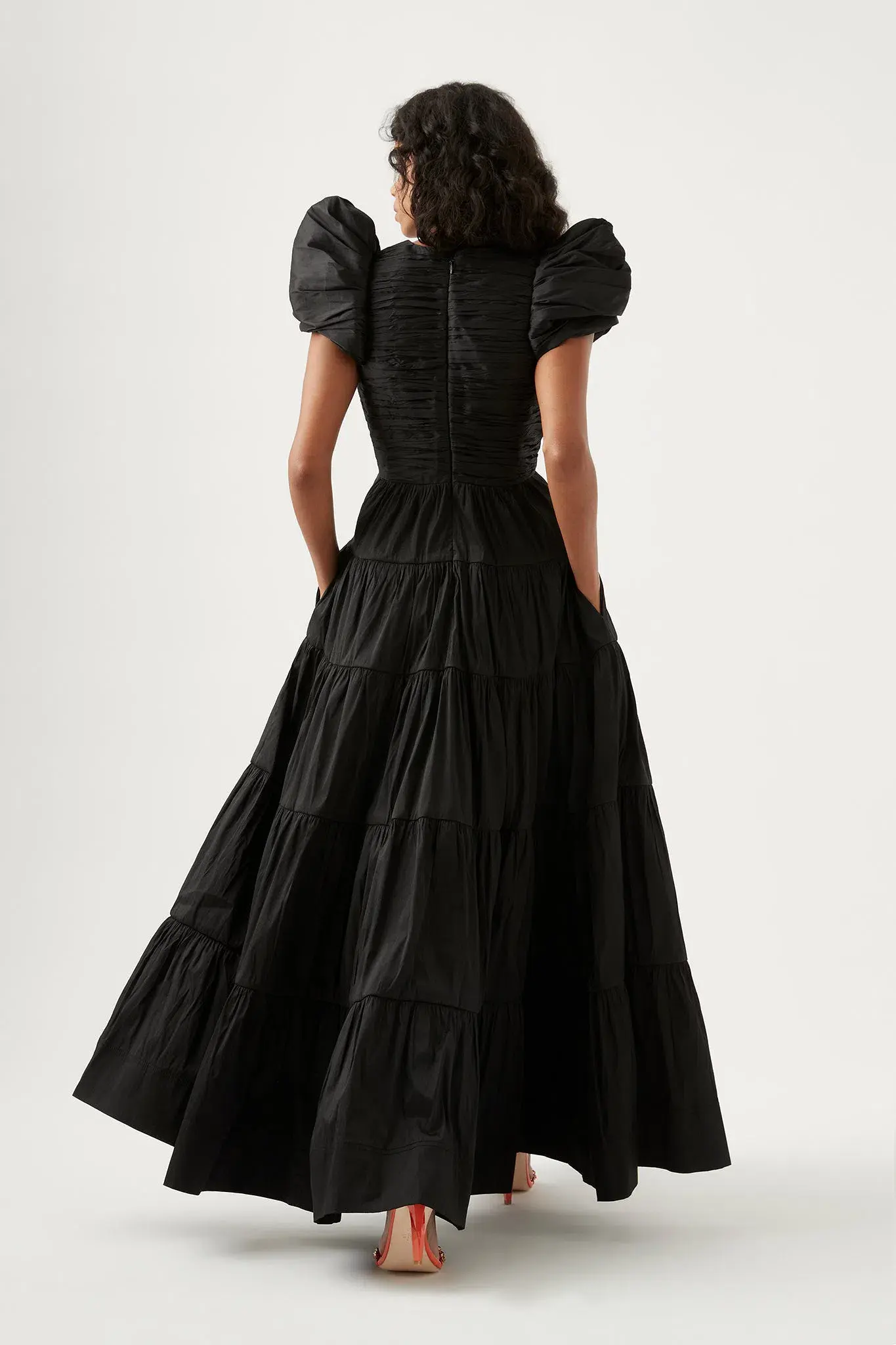 Aje Statuesque Tiered Gown Black Size 16 - Image 3