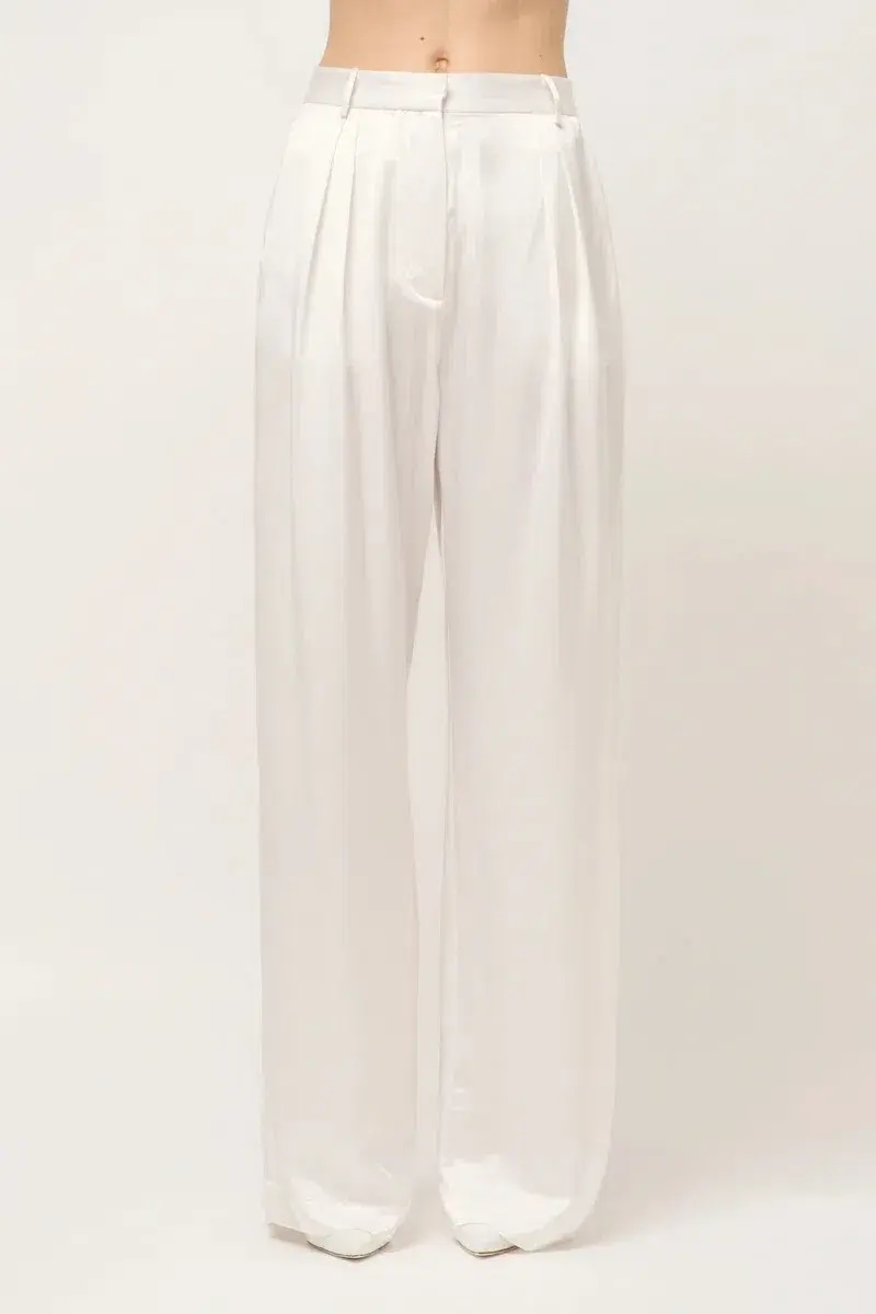 Michael Lo Sordo Relaxed Silk Boy Pant White Size AU 8  - Image 3