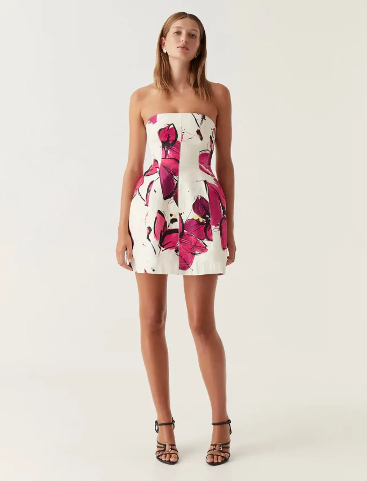 Aje Strapless Baret Dress Floral Size 6 - Image 1