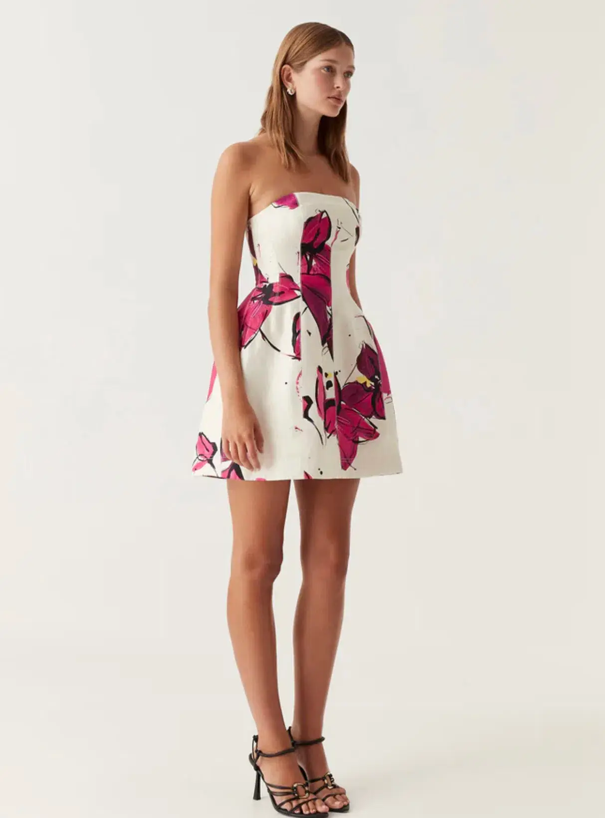 Aje Strapless Baret Dress Floral Size 6 - Image 2