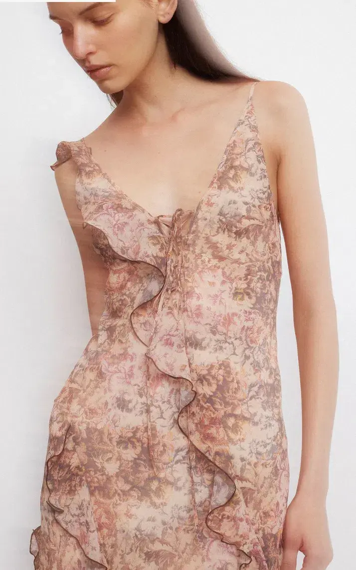 Bec & Bridge Courtney Frill Maxi Dress Versailles Floral Size 10 - Image 4
