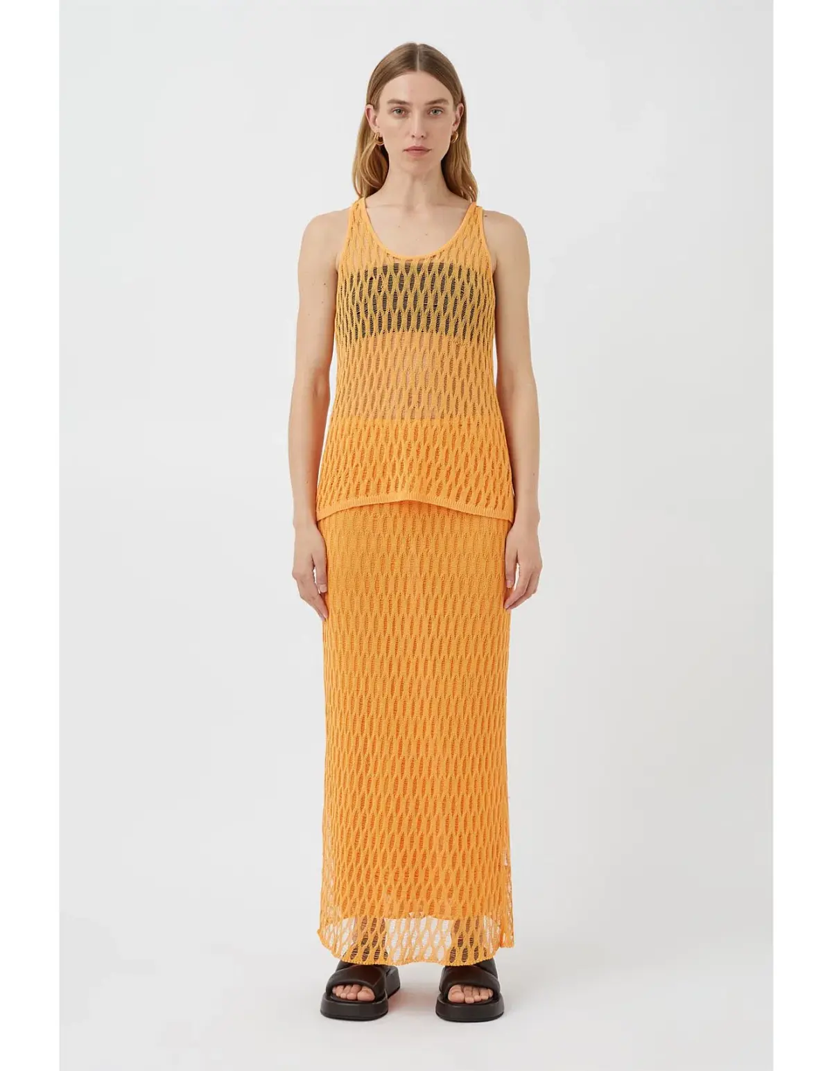Camilla and Marc Nova Top & Maxi Skirt Set Apricot Size M / AU 10 - Image 1