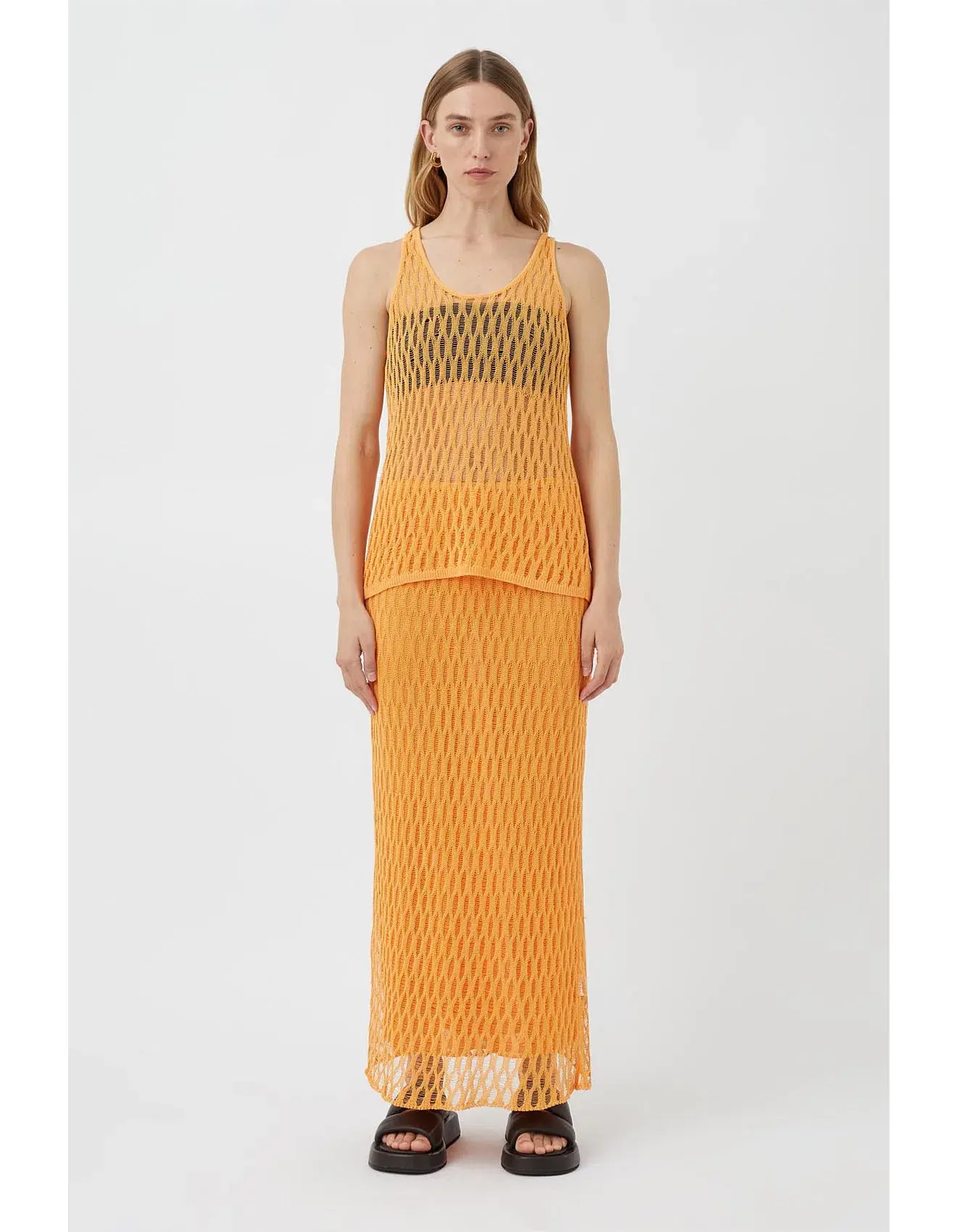 Camilla and Marc Nova Top & Maxi Skirt Set Apricot Size M / AU 10 - Image 1