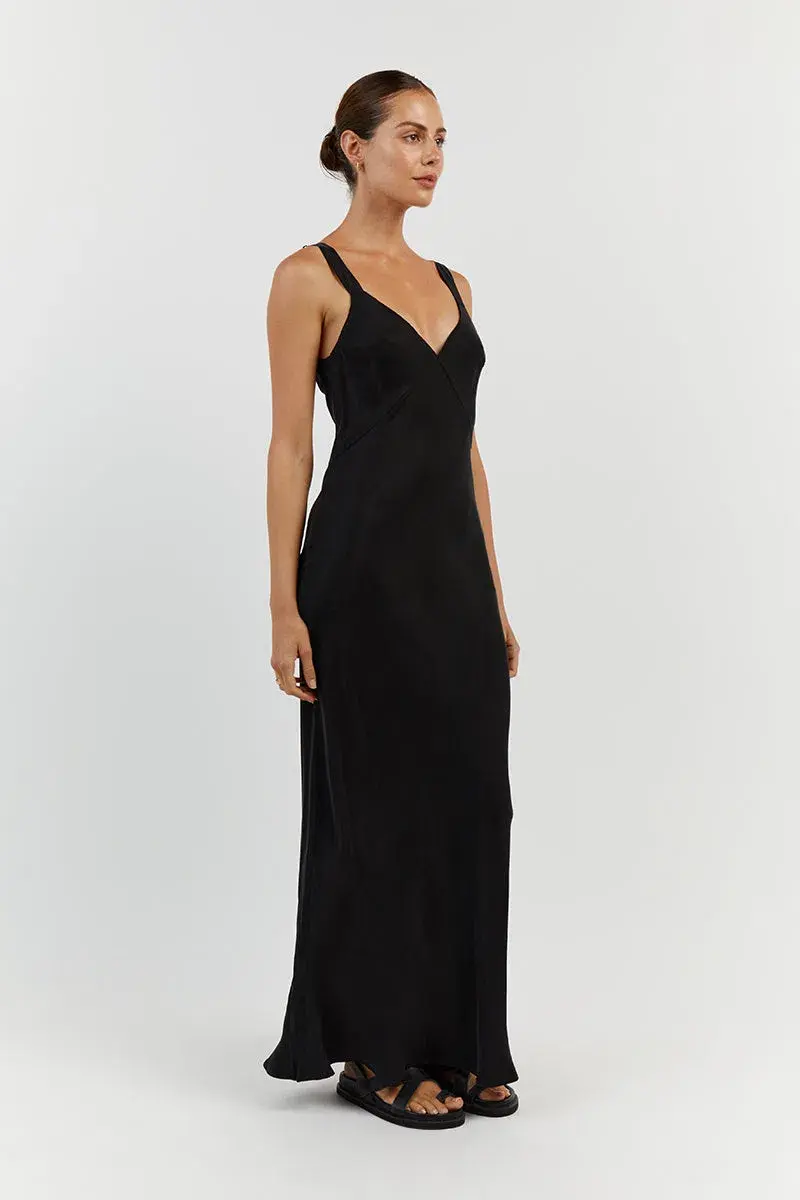 Dissh Kendall Slip Midi Dress Black Size 10 - Image 1