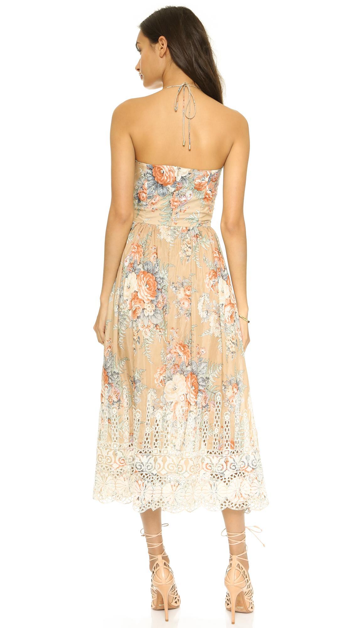 Zimmermann Anais Antique Floral Tie Dress Floral Size 1/ AU 10 - Image 3