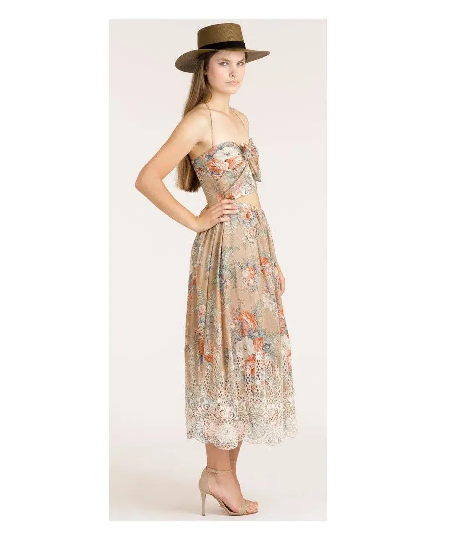 Zimmermann Anais Antique Floral Tie Dress Floral Size 1/ AU 10 - Image 2