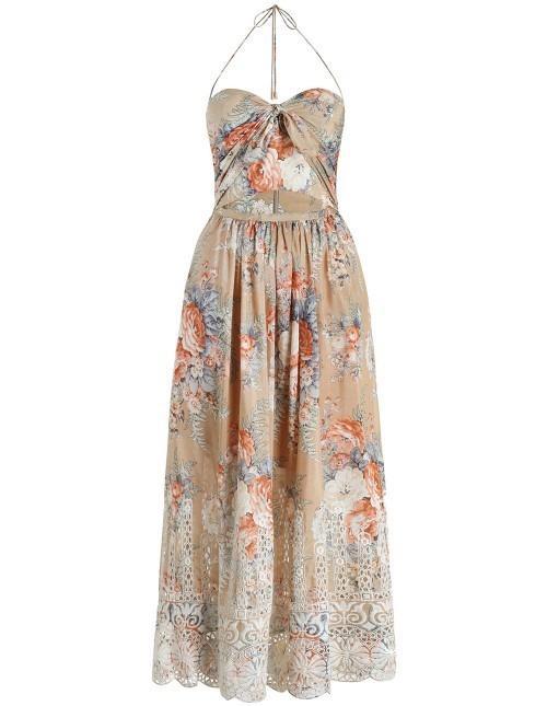 Zimmermann Anais Antique Floral Tie Dress Floral Size 1/ AU 10 - Image 4