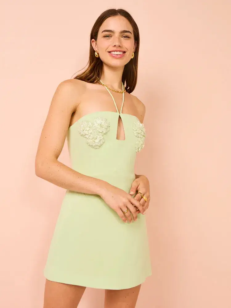 Rachel Gilbert Lucie Mini Dress In Seafoam Size 2 / AU 10  - Image 5