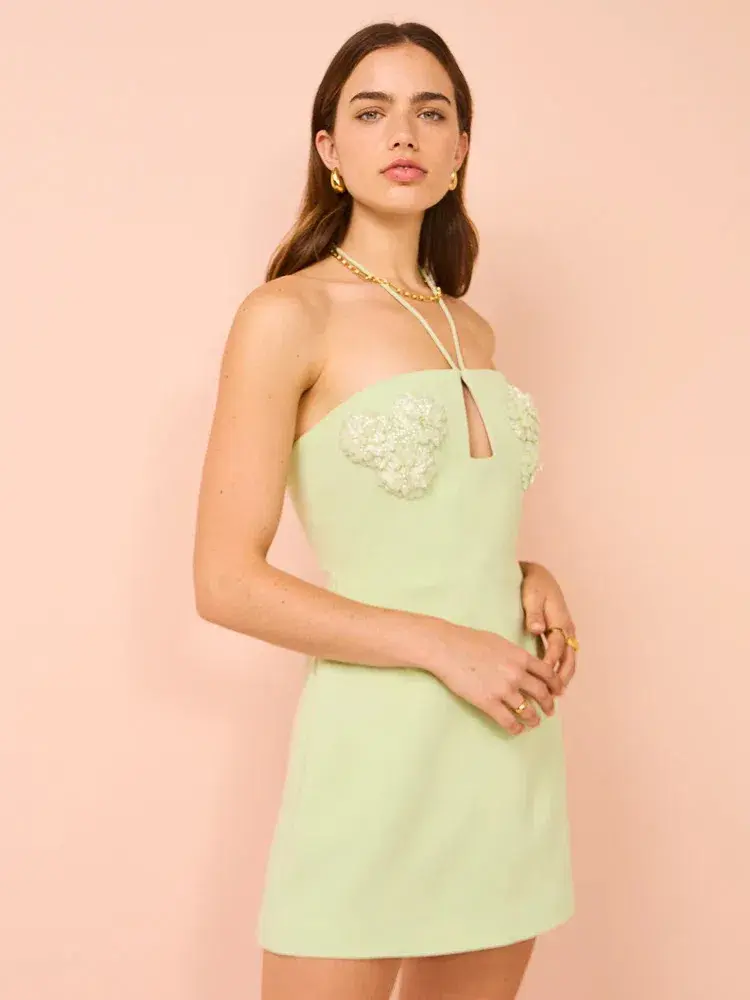 Rachel Gilbert Lucie Mini Dress In Seafoam Size 2 / AU 10  - Image 6
