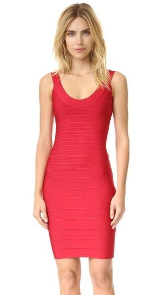 Hervé Léger Scoop Neck Dress - Image 1