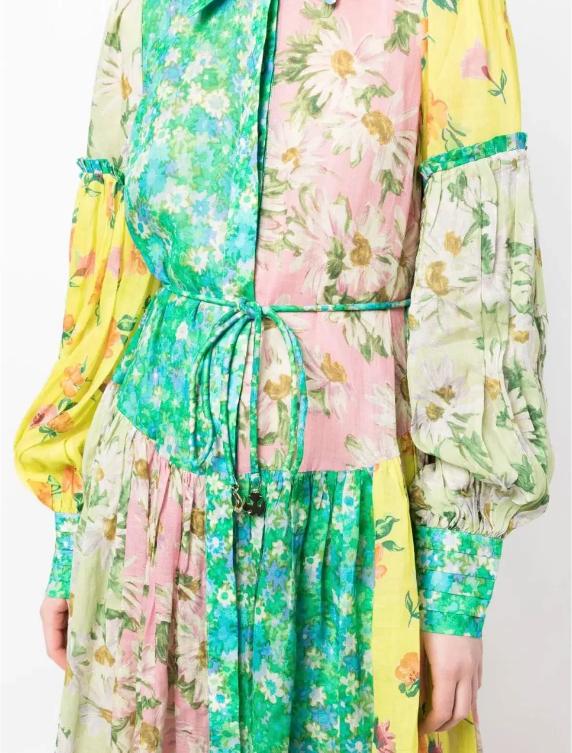 Alemais Kenzie Patchwork Shirtdress Multi Size 16 - Image 2