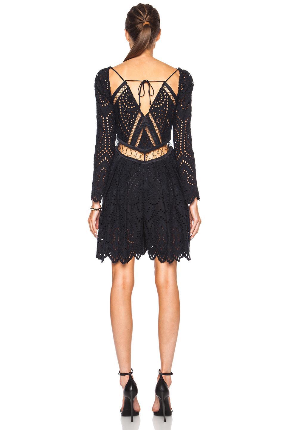Zimmermann Riot Eyelet Broderie Playsuit Navy Size 0 / AU 8 - Image 3