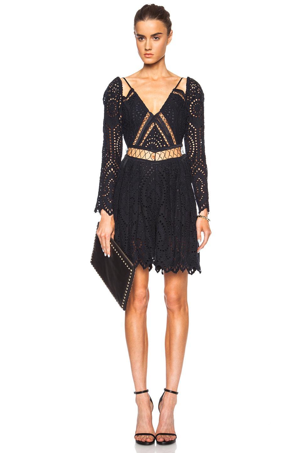 Zimmermann Riot Eyelet Broderie Playsuit Navy Size 0 / AU 8 - Image 8