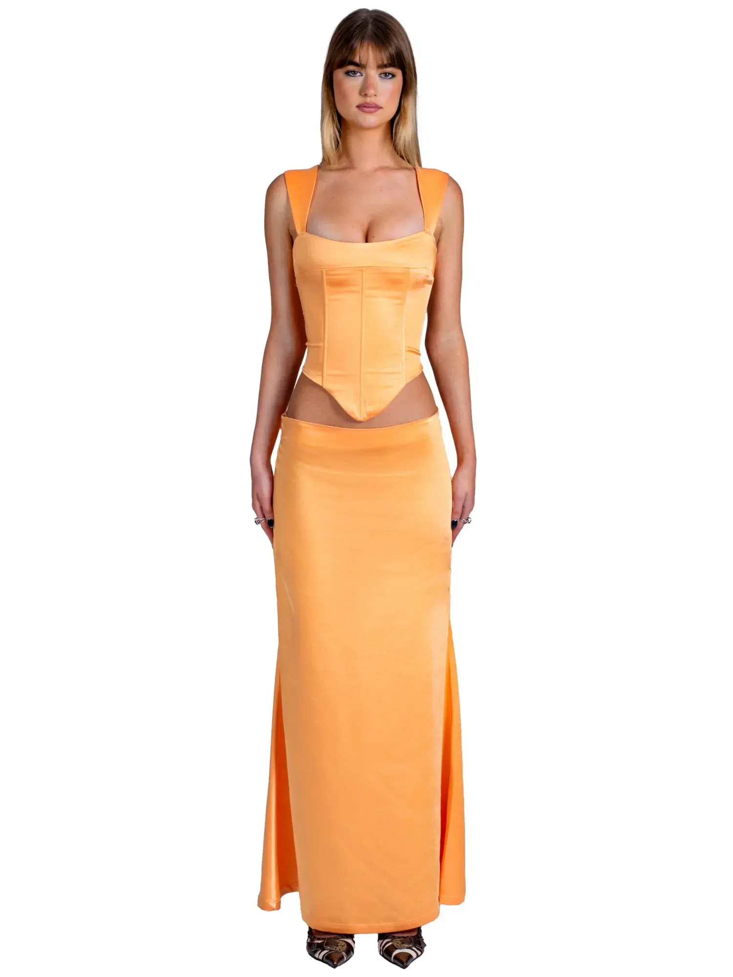I am Delilah Valerie Corset & Maxi Skirt Sherbet Size S / AU 8 - Image 1