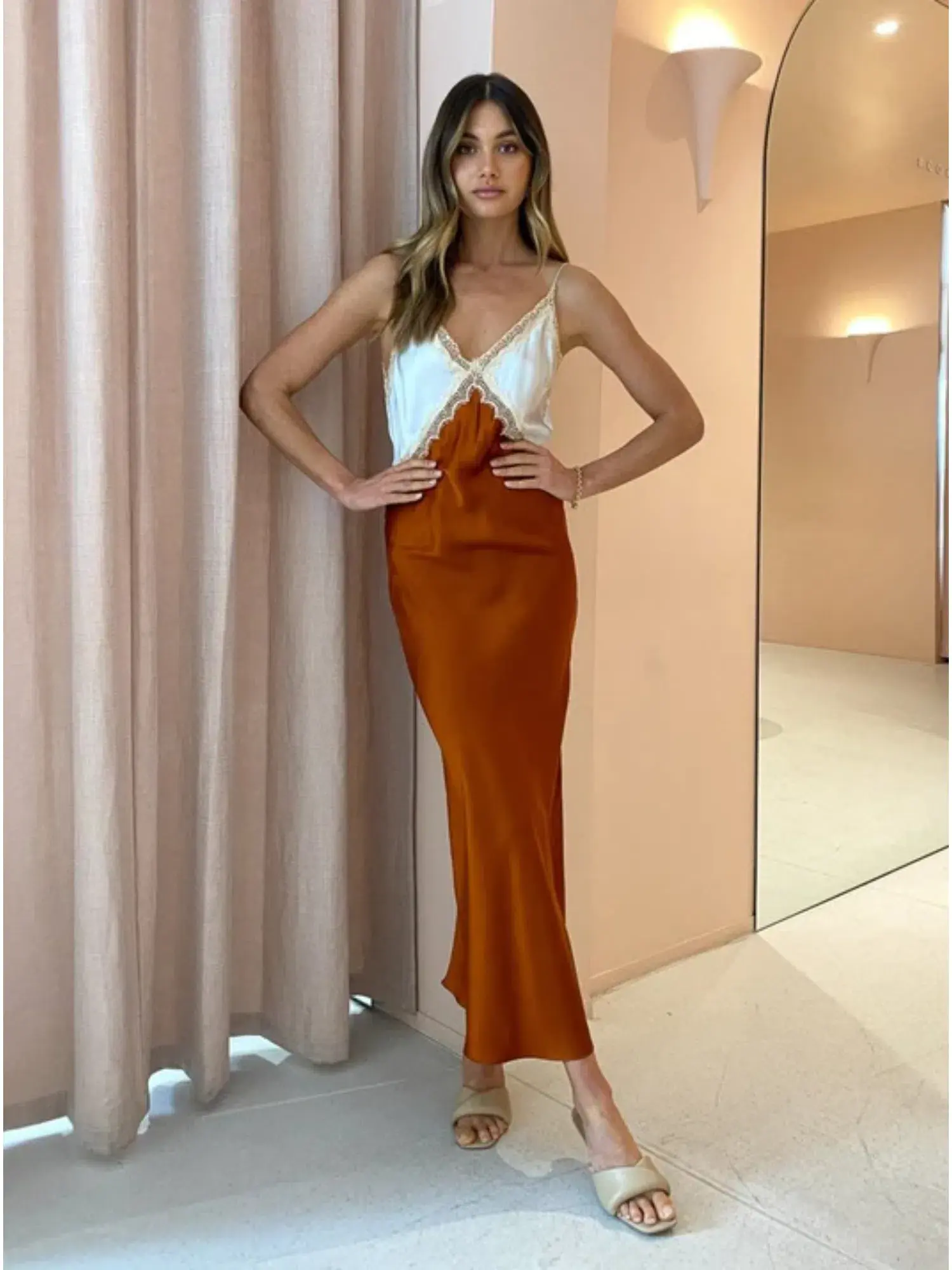 Ginia Sadie Dress Breeze/Picante Size AU 6 - Image 1